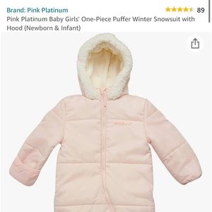 Pink snowsuit
